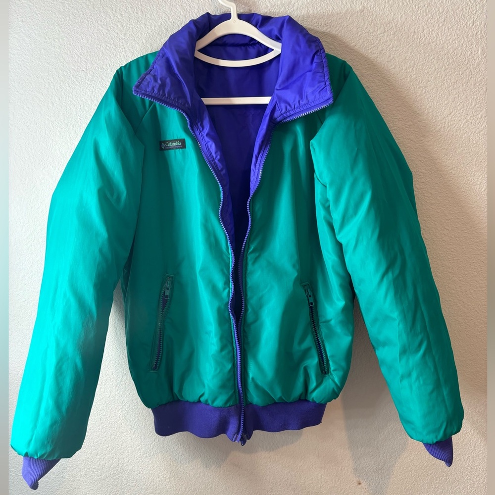 Columbia Vintage 90s Reversible Puffer Jacket Winter Ski Snow Jacket Unisex M